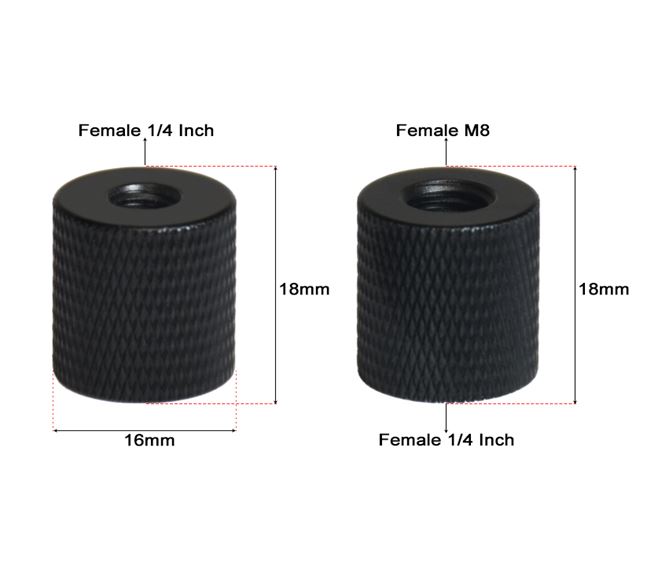 Vite Per Treppiede, 1/4 Femmina A M8, Dado Di Conversione In Metallo - Foto 6